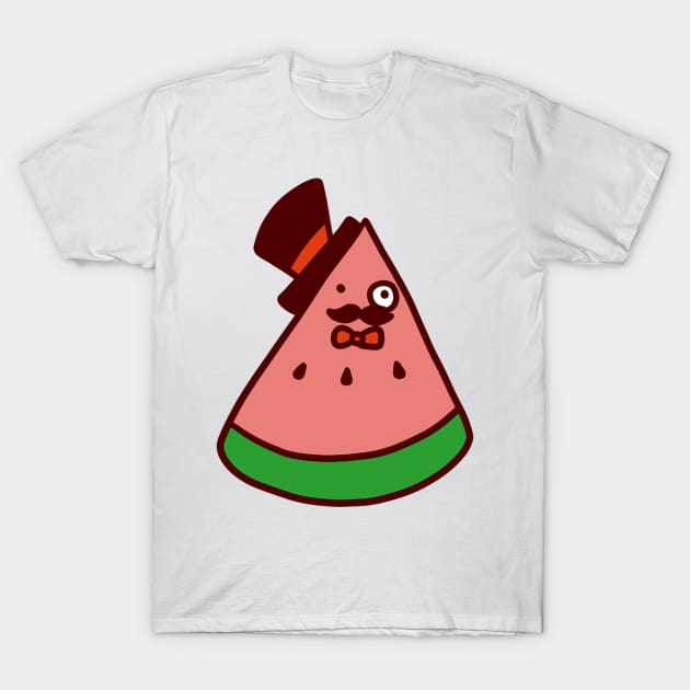 Mustache Watermelon T-Shirt by saradaboru